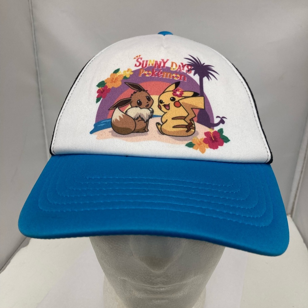 Pokémon Sunny Days Beach Scene Nintendo Mesh Snapback Foam Trucker Hat Cap